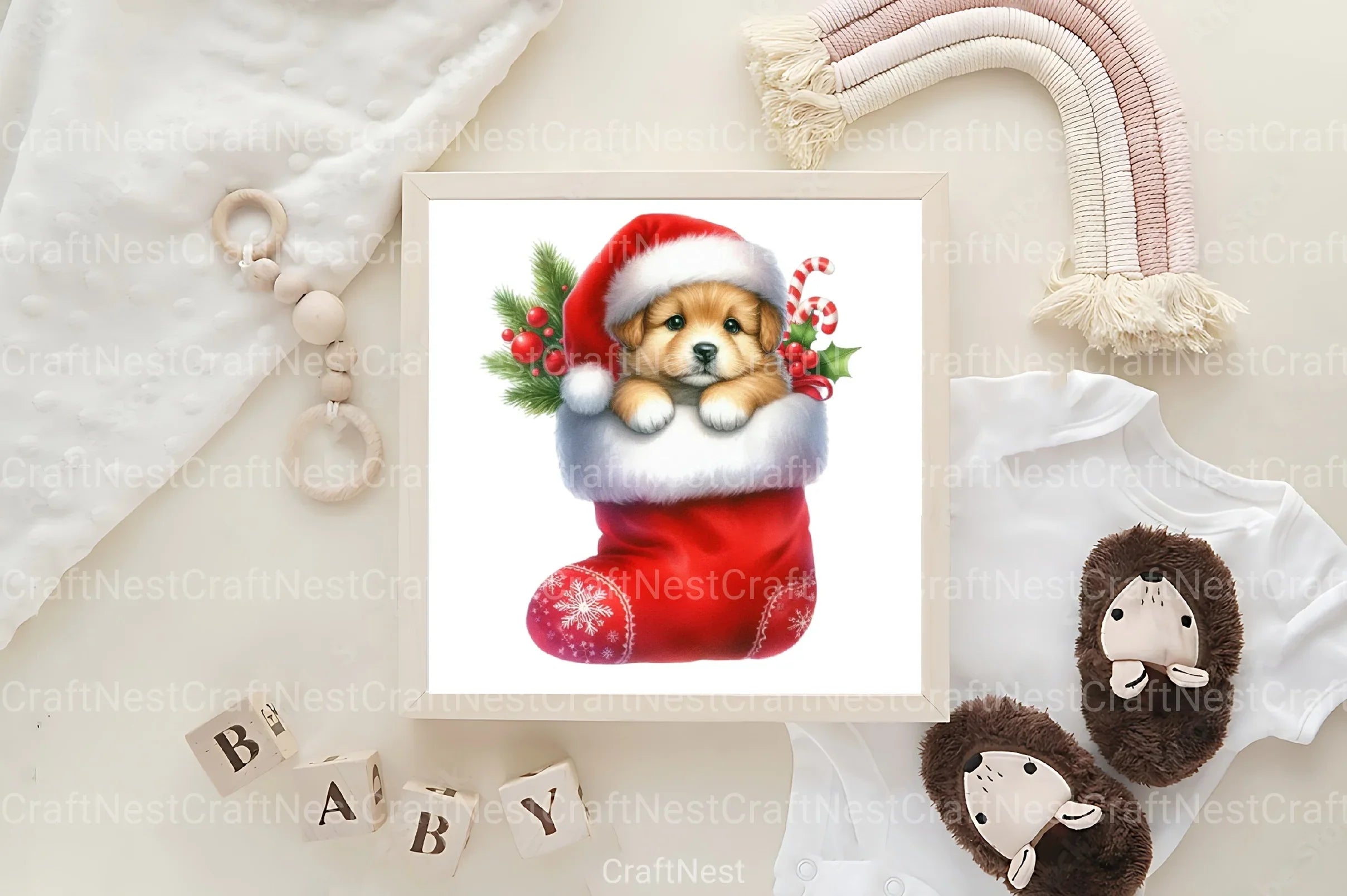 Dog Christmas Stocking Clipart Bundle - CraftNest - Digital Crafting and Art