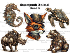 Steampunk Animals Clipart - CraftNest