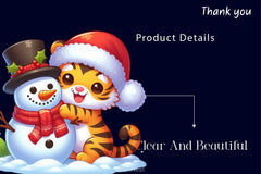 Cute Christmas Tiger Clipart Bundle 2 - CraftNest - Digital Crafting and Art