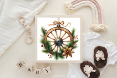 Christmas Wagon Wheel Ornament Clipart Bundle - CraftNest - Digital Crafting and Art