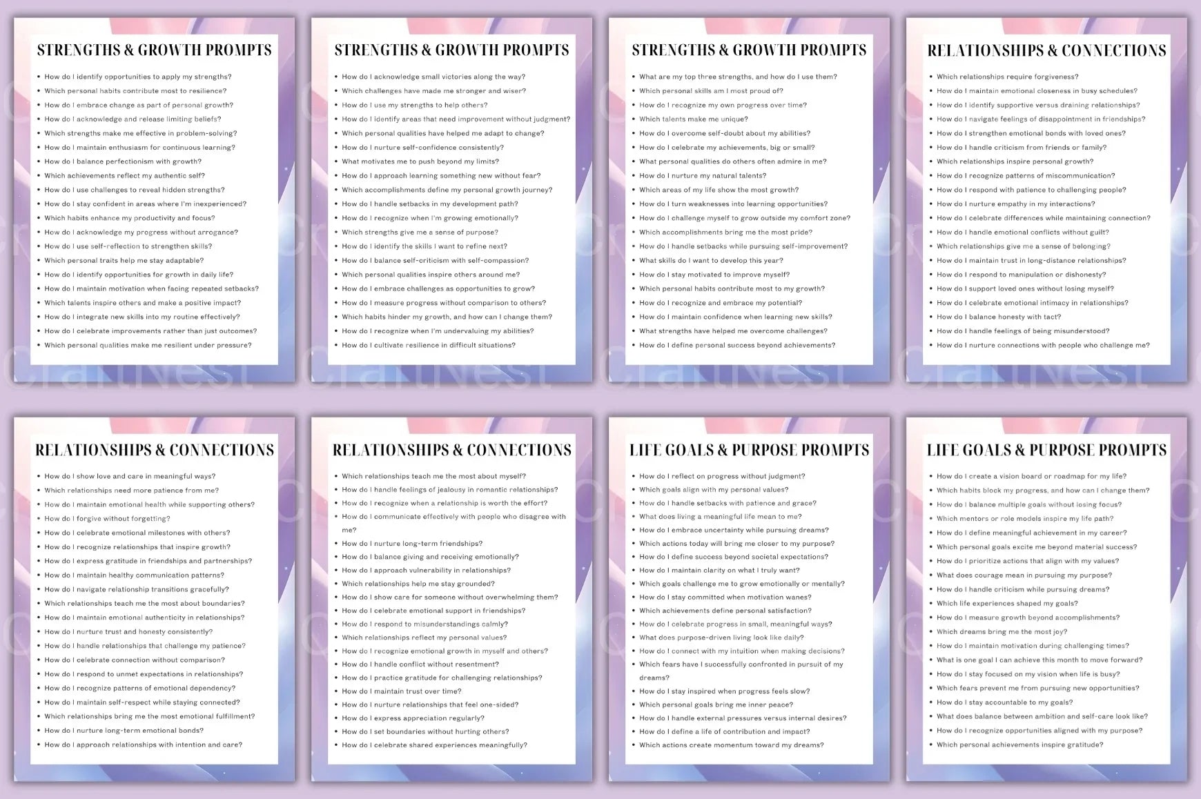 Self Discovery Prompt Vault - CraftNest - Digital Crafting and Art