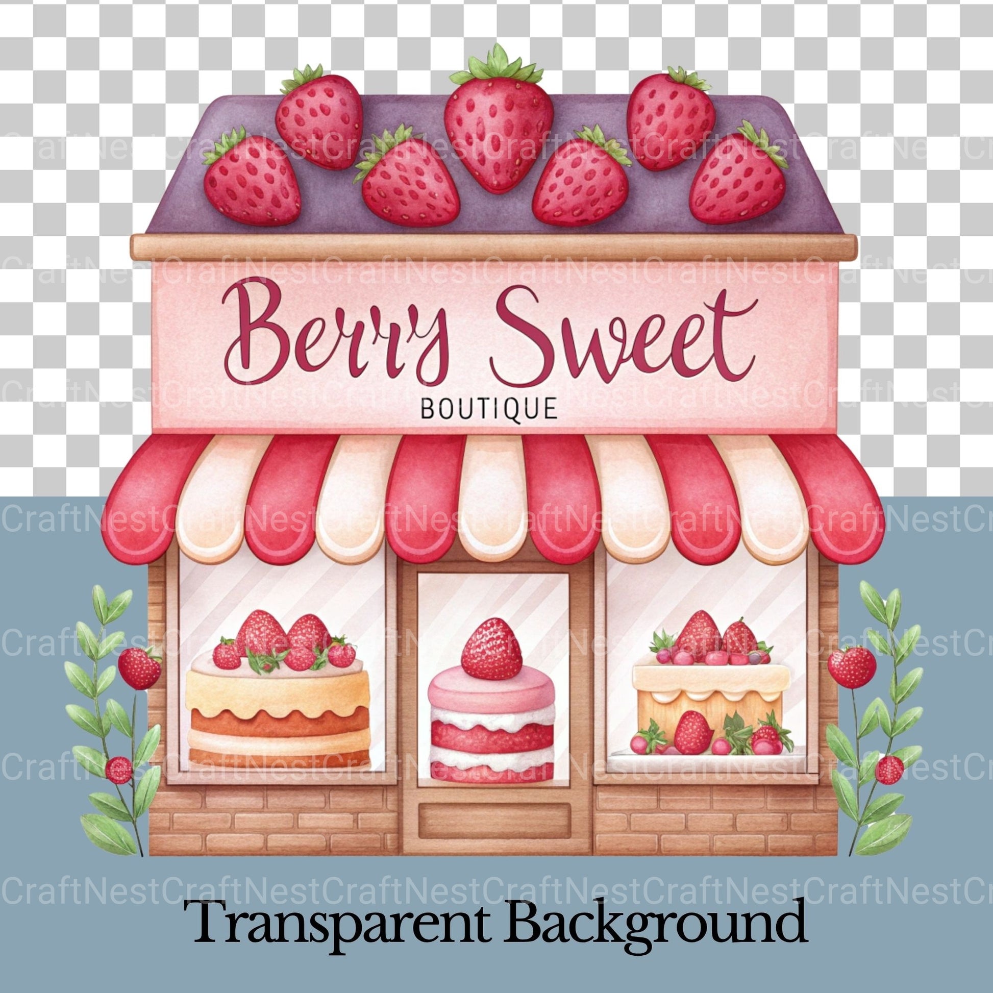 Village Shops Bakeries Clipart Bundle - CraftNest - Digital Crafting and Art