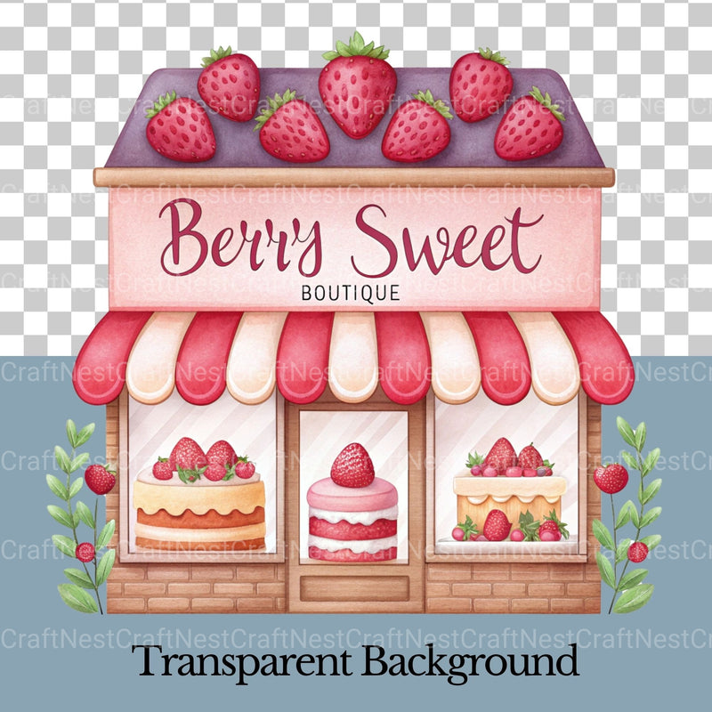 Village Shops Bakeries Clipart Bundle - CraftNest - Digital Crafting and Art