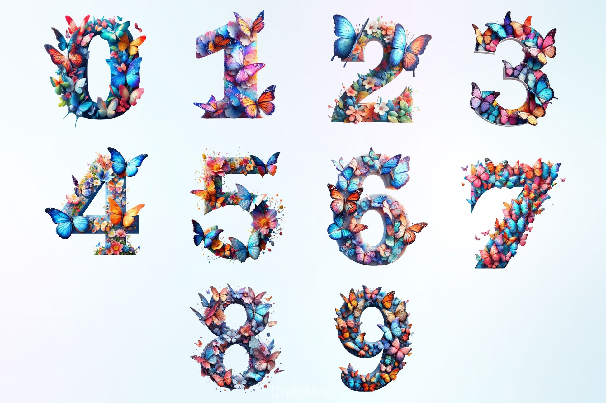 Butterfly Alphabet Clipart Bundle 2 - CraftNest - Digital Crafting and Art