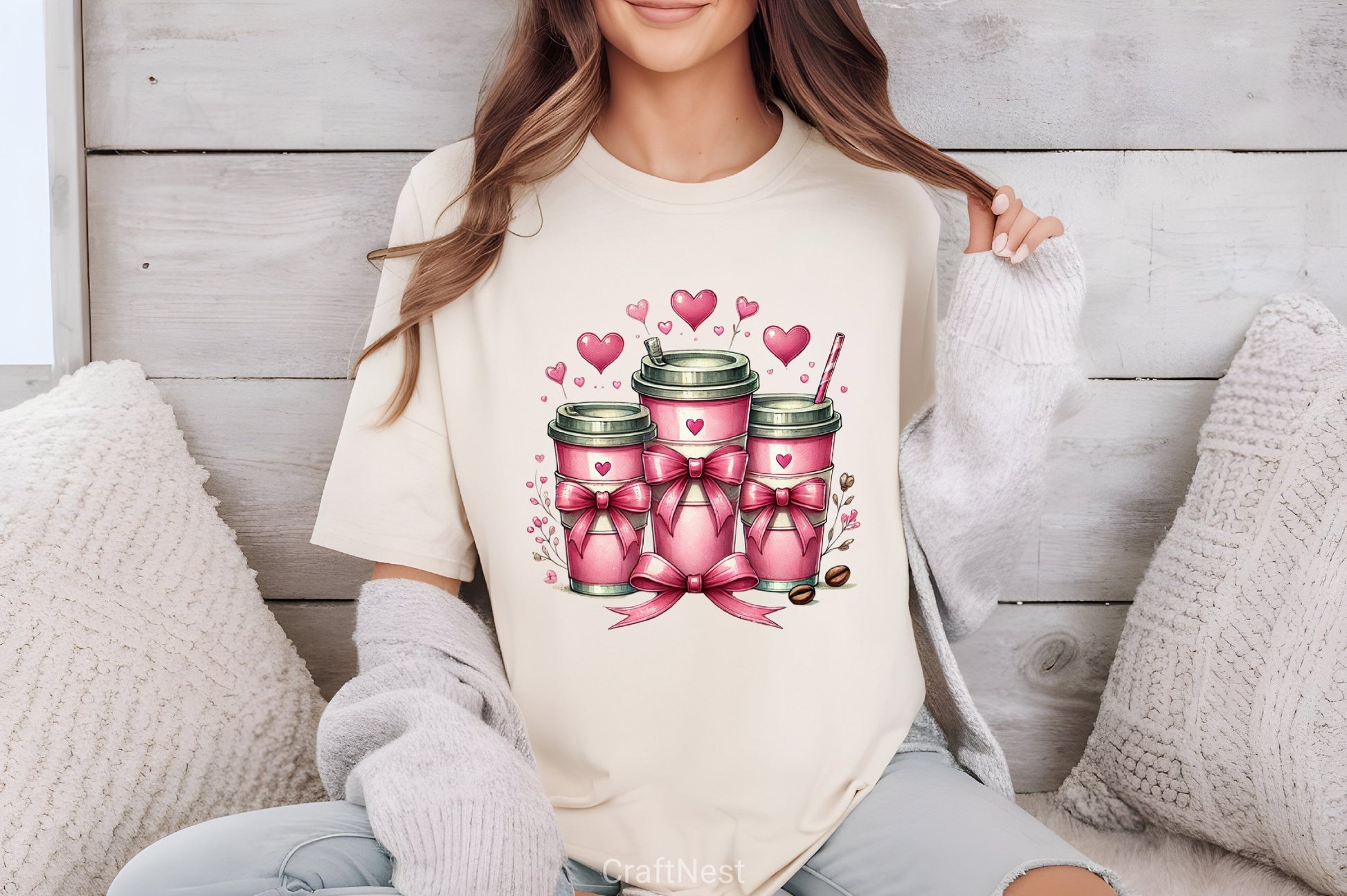 Valentine Coffee Cup Clipart Bundle - CraftNest - Digital Crafting and Art