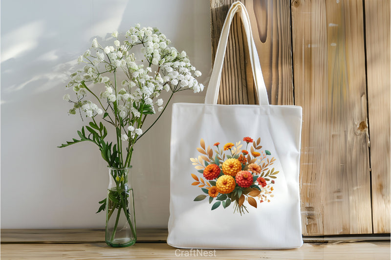 Autumn Flowers And Wildflowers Clipart Bundle - CraftNest - Digital Crafting and Art