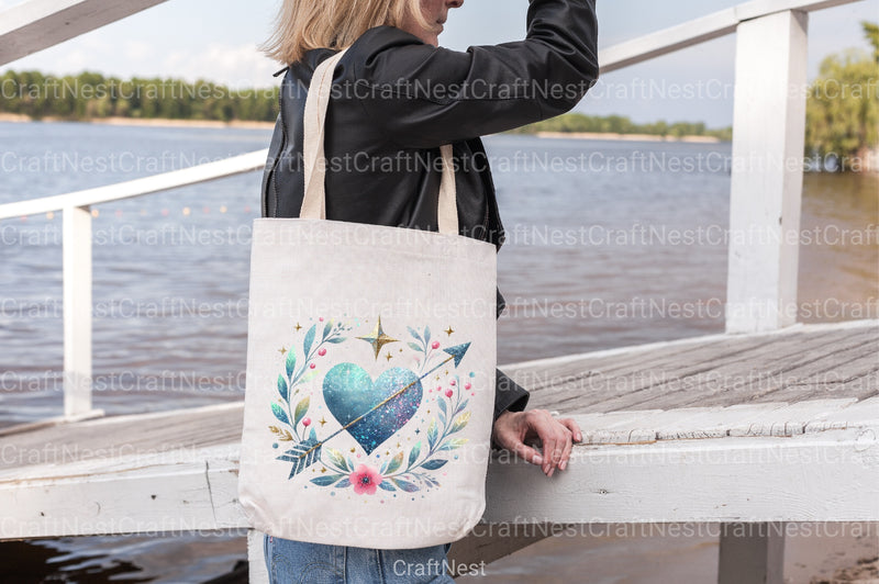 Glitter Heart Valentine Clipart Bundle - CraftNest - Digital Crafting and Art