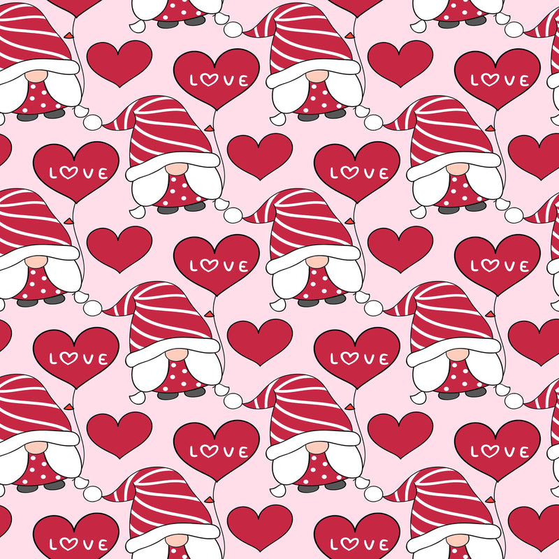Valentines Day Gnome Seamless Digital Paper - CraftNest - Digital Crafting and Art