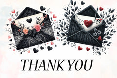 Black Valentine Crochet Envelopes Bundle - CraftNest - Digital Crafting and Art