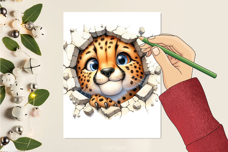 Broken Wall Animal Clipart Bundle - CraftNest - Digital Crafting and Art