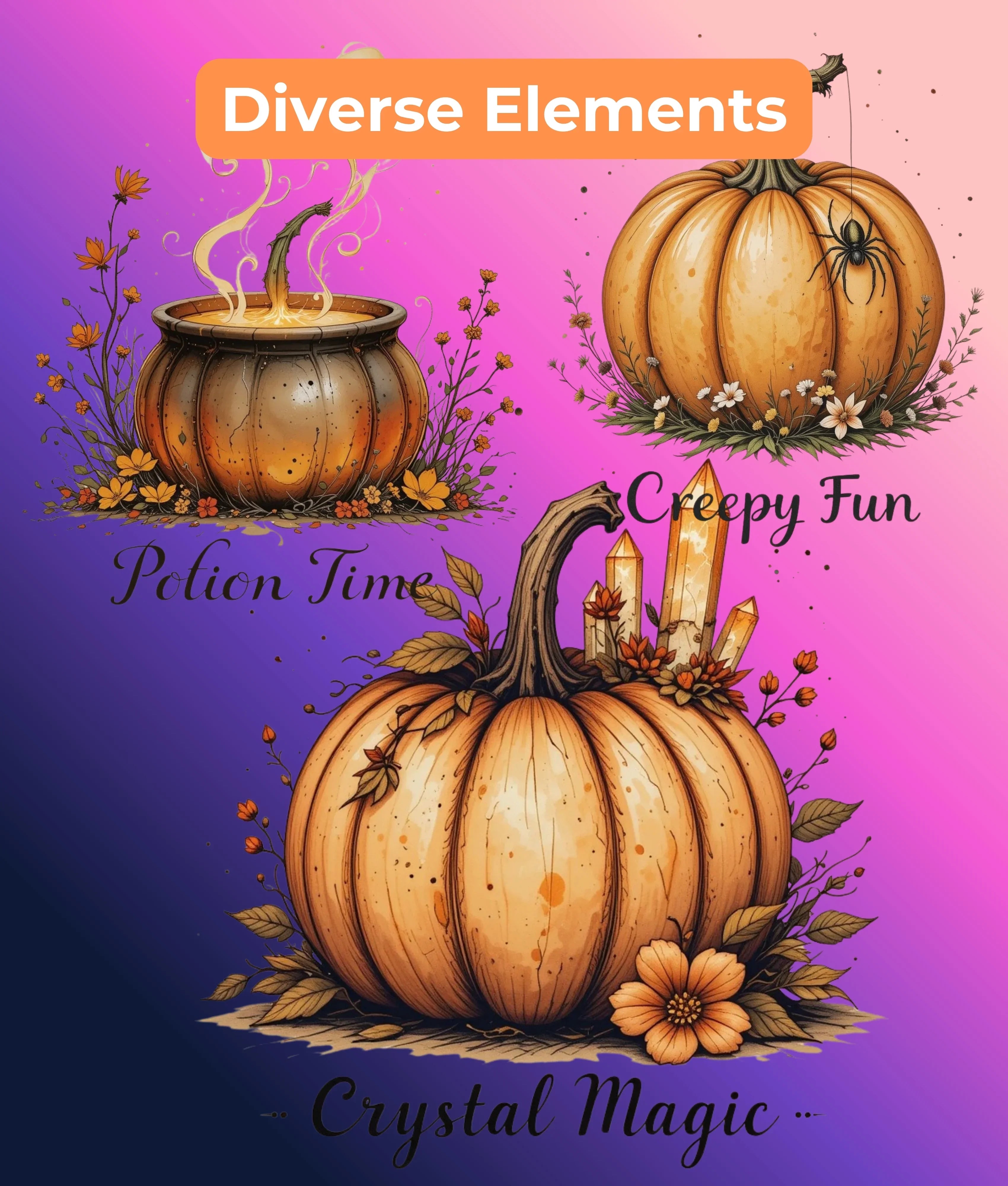 Halloween Pumpkin Clipart Bundle - CraftNest - Digital Crafting and Art