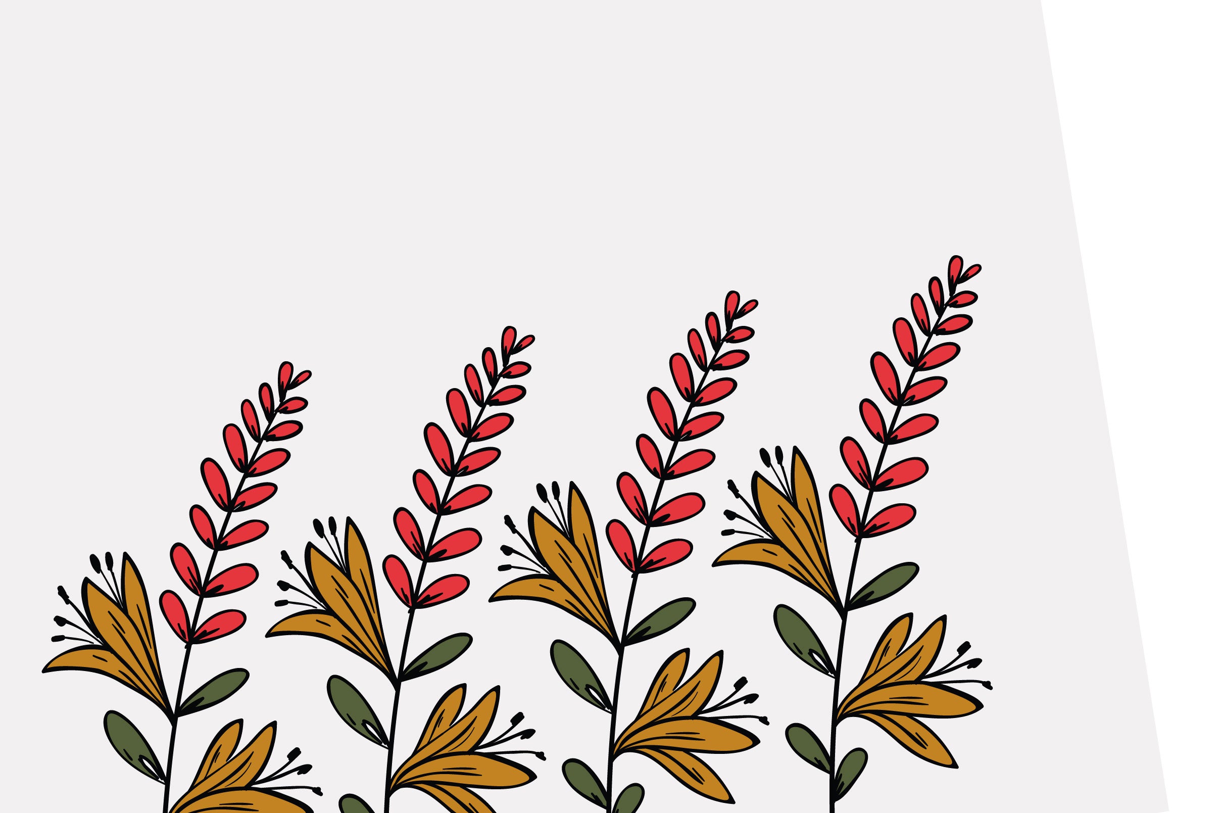 Flowers Card Flowers Illustrations With Recycled Envelope Bundle - CraftNest - Digital Crafting and Art