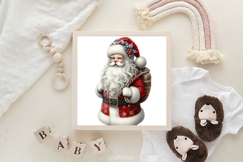 White Chic Christmas Clipart Bundle 24 - CraftNest - Digital Crafting and Art