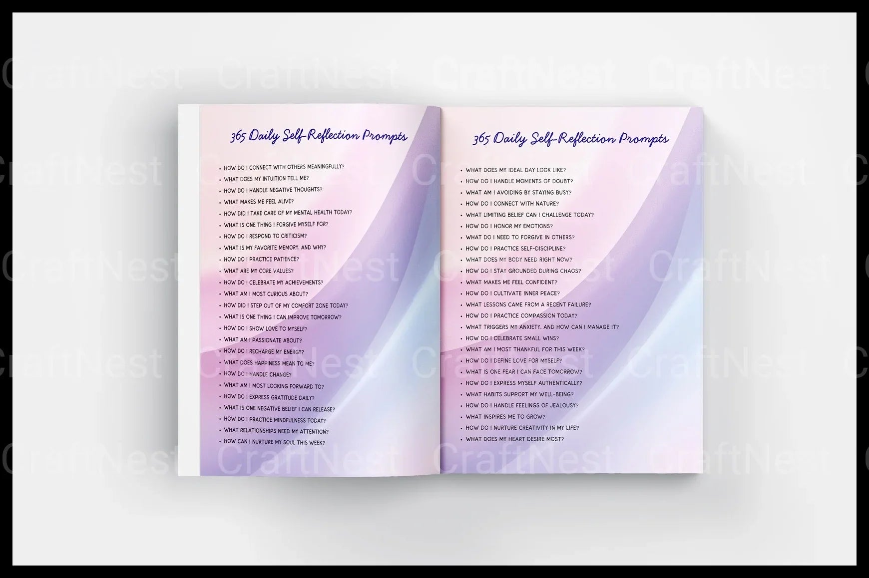 Daily Self Reflection Prompts for Personal Growth - CraftNest - Digital Crafting and Art