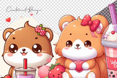 Cute Animals In Cup Clipart Bundle - CraftNest - Digital Crafting and Art