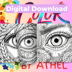 Fantasy Eyes Coloring Book Bundle - CraftNest - Digital Crafting and Art