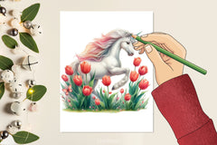 Floral Unicorn Clipart Bundle - CraftNest - Digital Crafting and Art