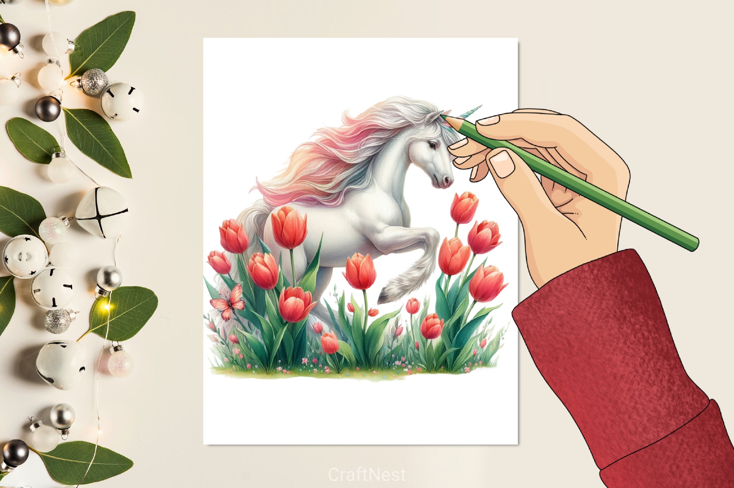 Floral Unicorn Clipart Bundle - CraftNest - Digital Crafting and Art
