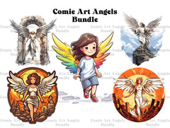 Comic Art Angels Clipart - CraftNest