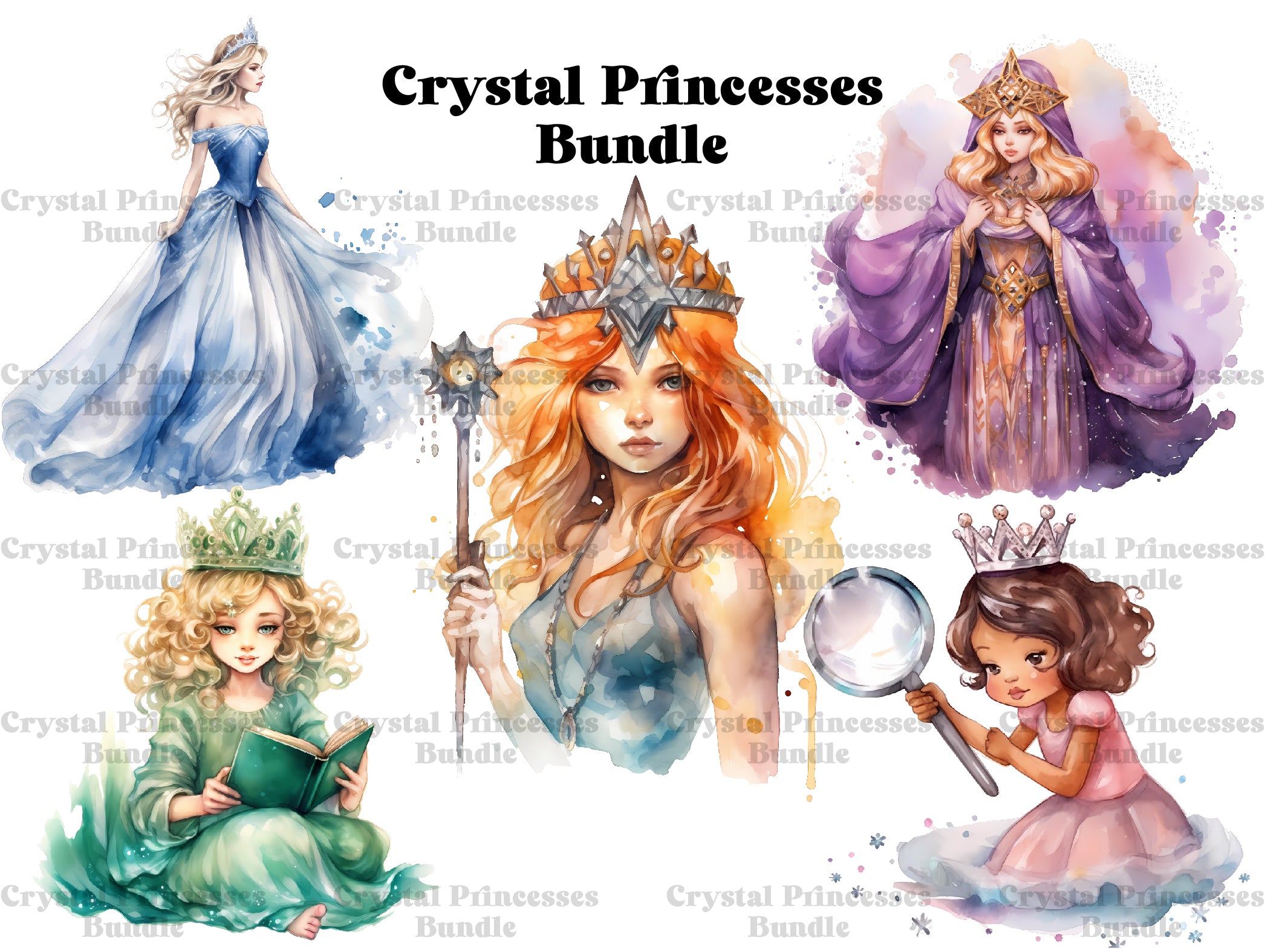 Crystal Princesses Clipart - CraftNest