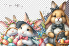 Easter Bunny Clipart Bundle 11 - CraftNest - Digital Crafting and Art