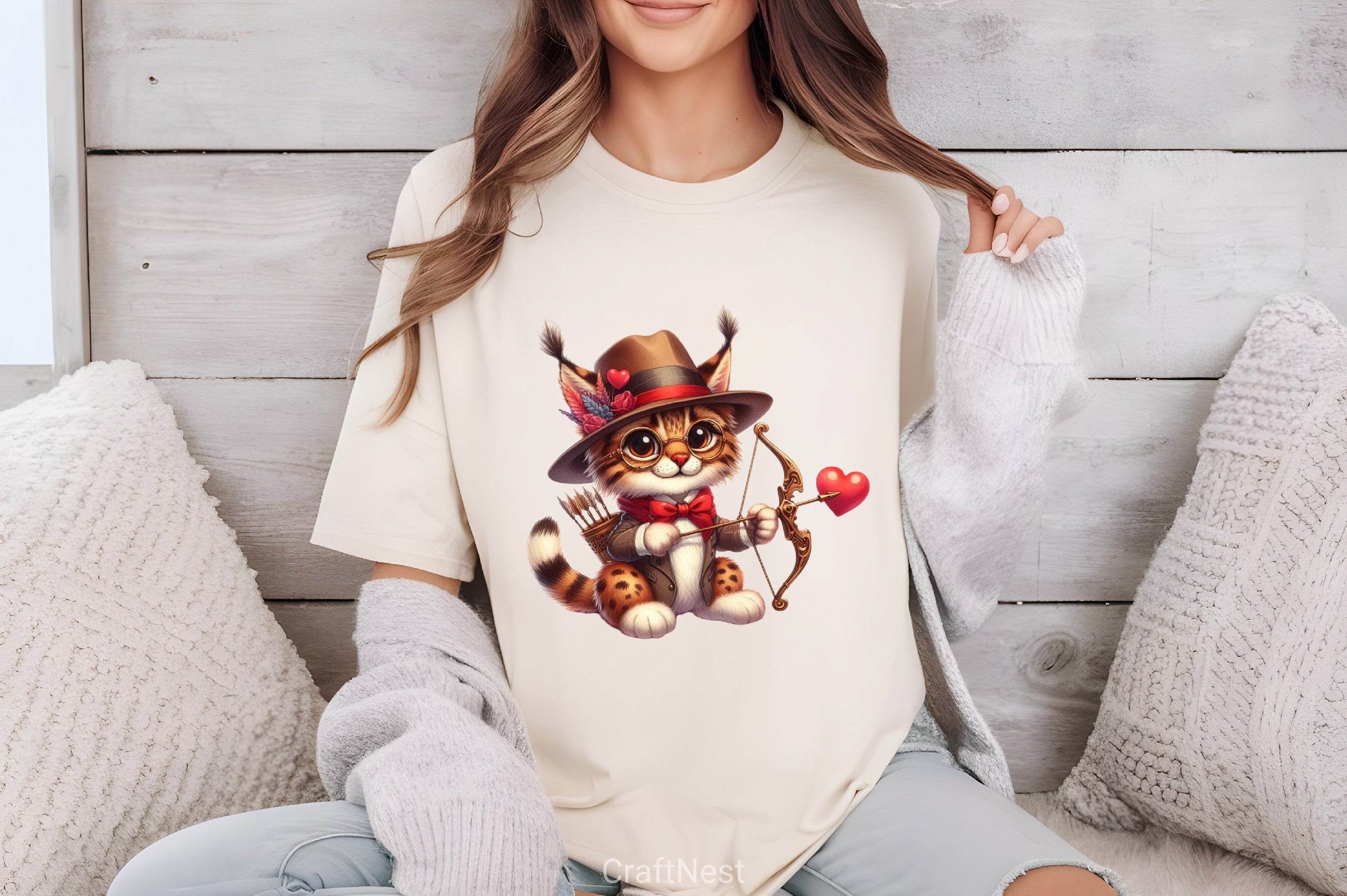 Valentine's Day Lynx Clipart Bundle - CraftNest - Digital Crafting and Art