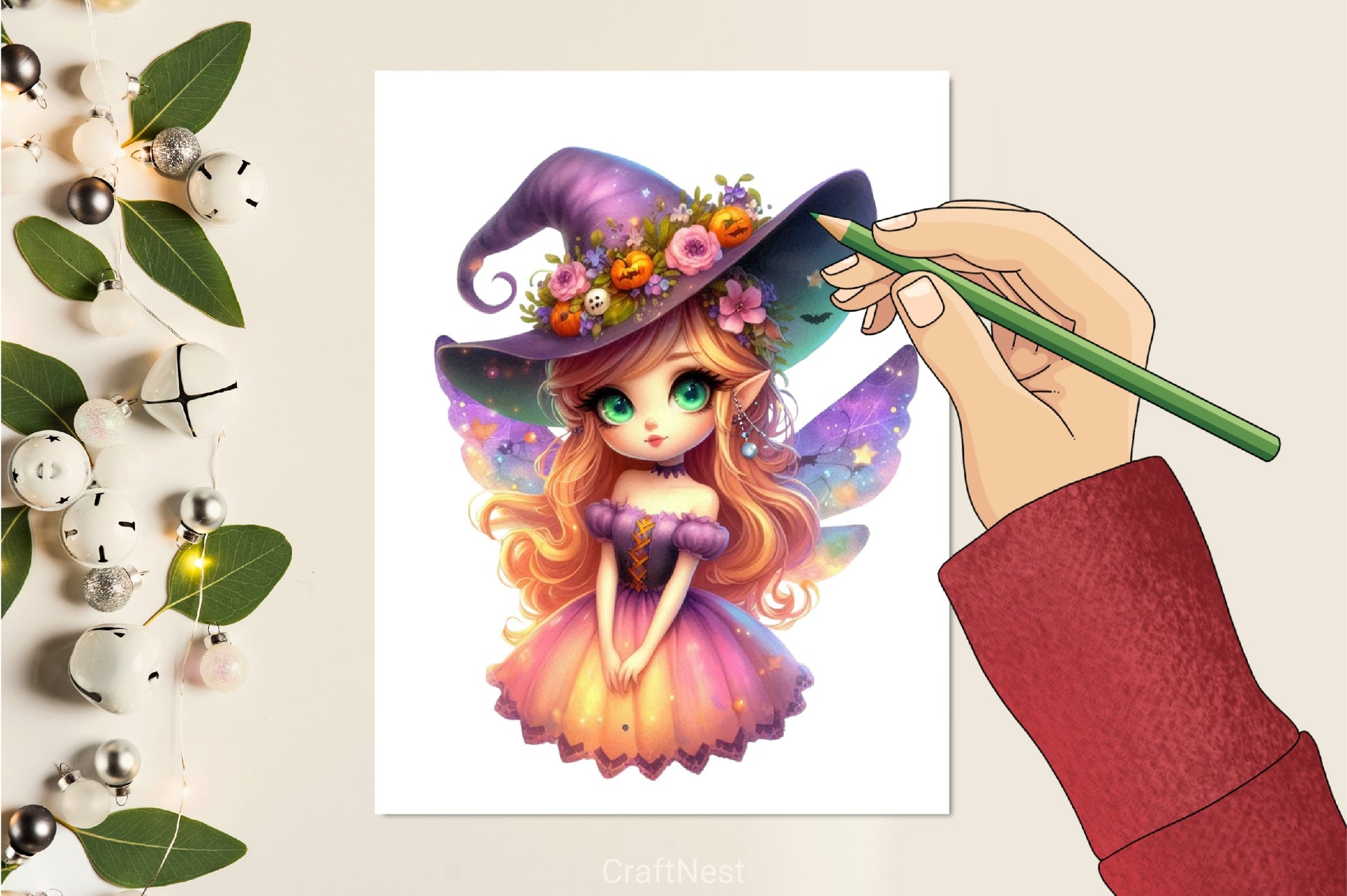 Cute Fairy Halloween Clipart Bundle - CraftNest - Digital Crafting and Art