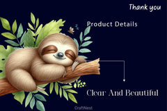 Sleepy Sloth Clipart Bundle 3 - CraftNest - Digital Crafting and Art