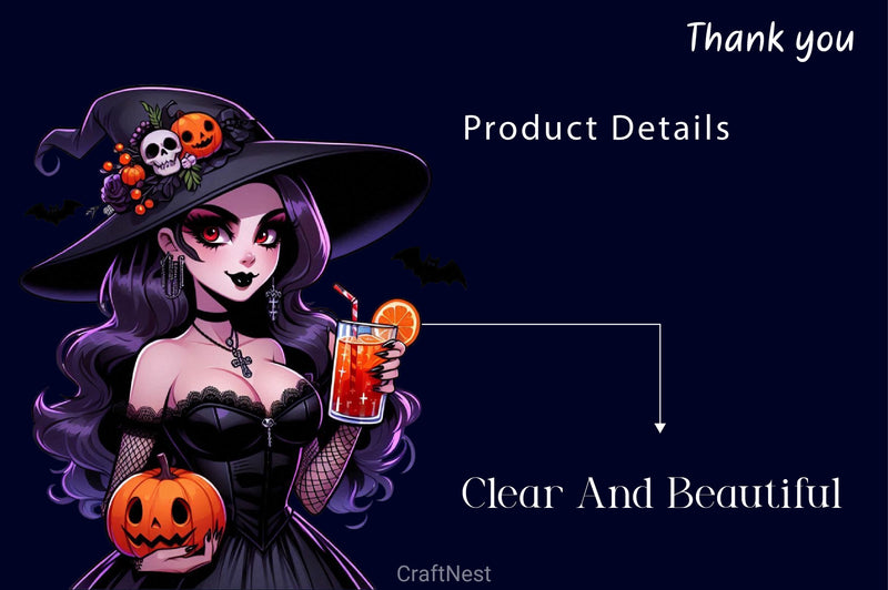Vintage Pin Up Halloween Girl Clipart Bundle ,11 - CraftNest - Digital Crafting and Art
