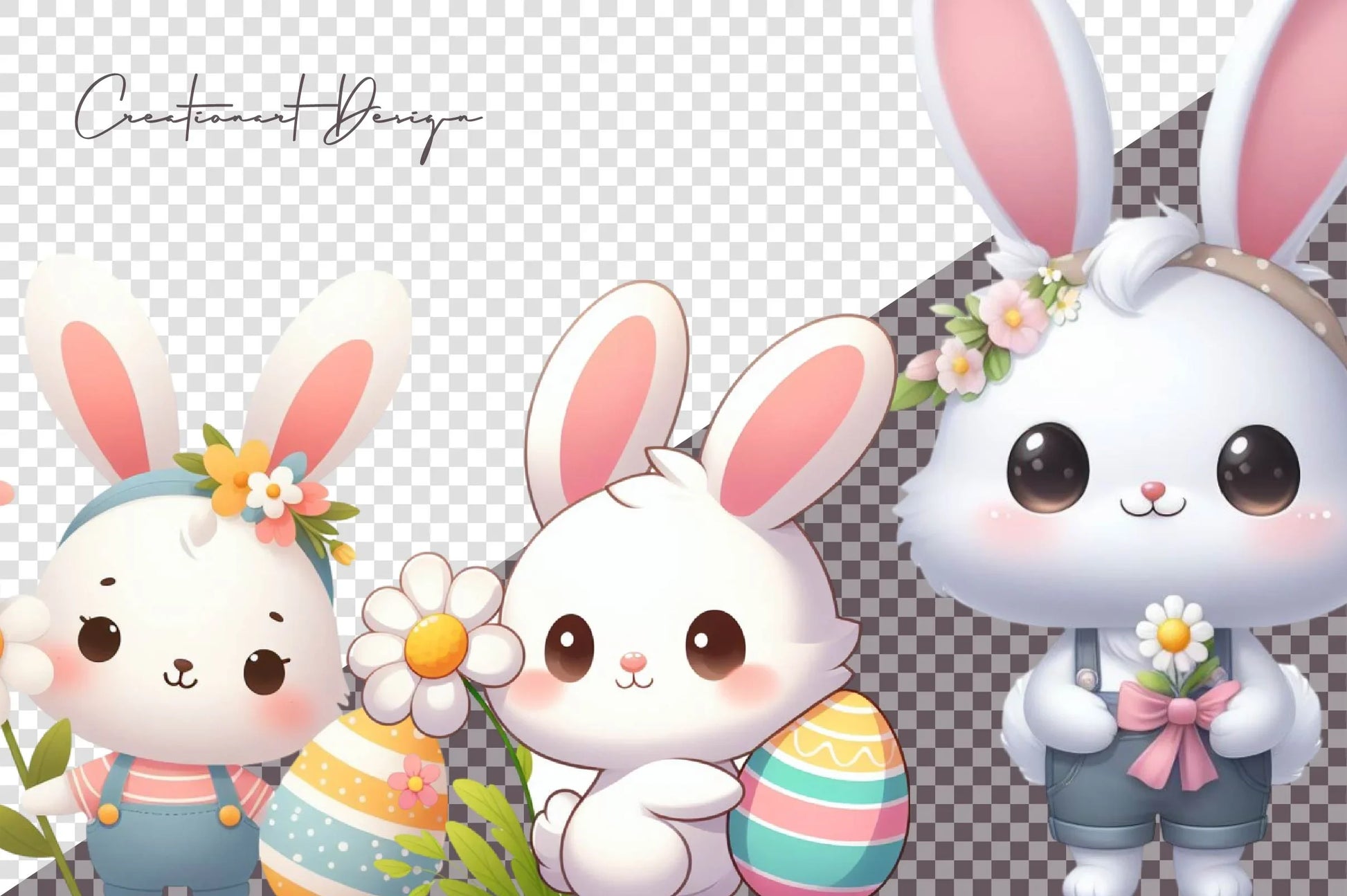 Easter Bunny Clipart Bundle 5 - CraftNest - Digital Crafting and Art