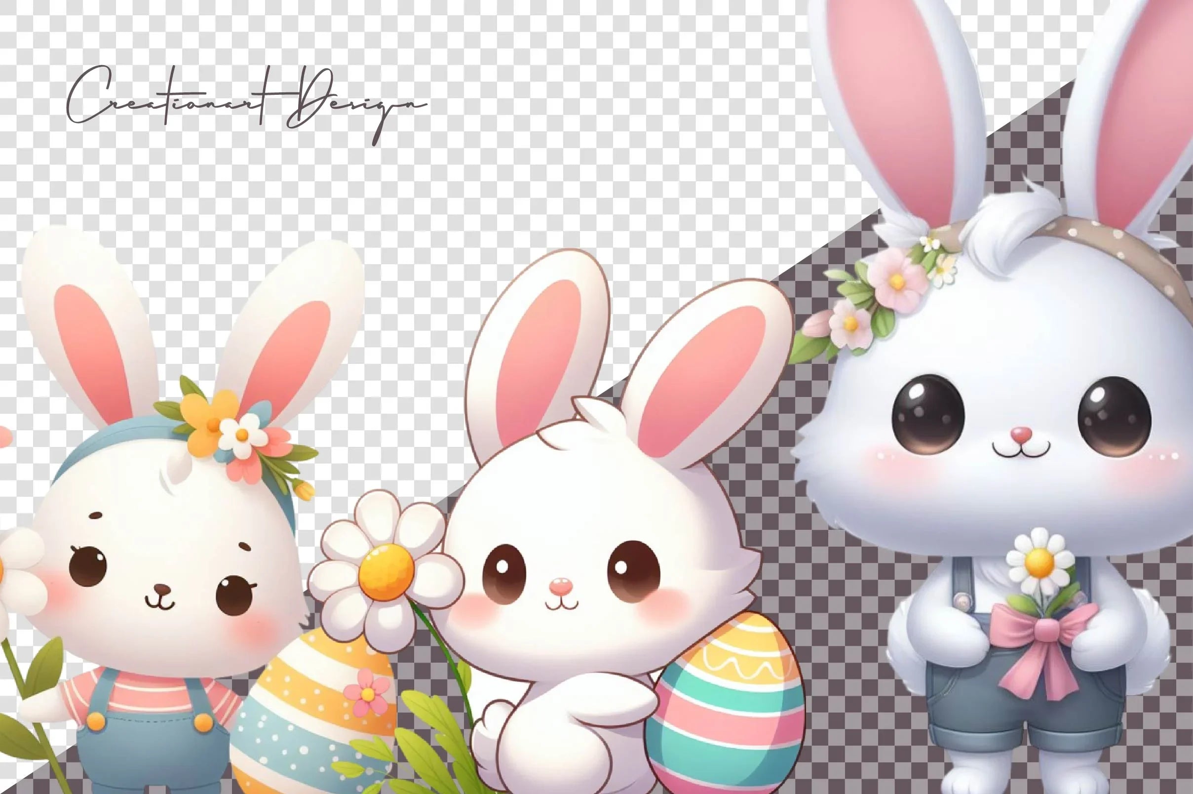 Easter Bunny Clipart Bundle 5 - CraftNest - Digital Crafting and Art