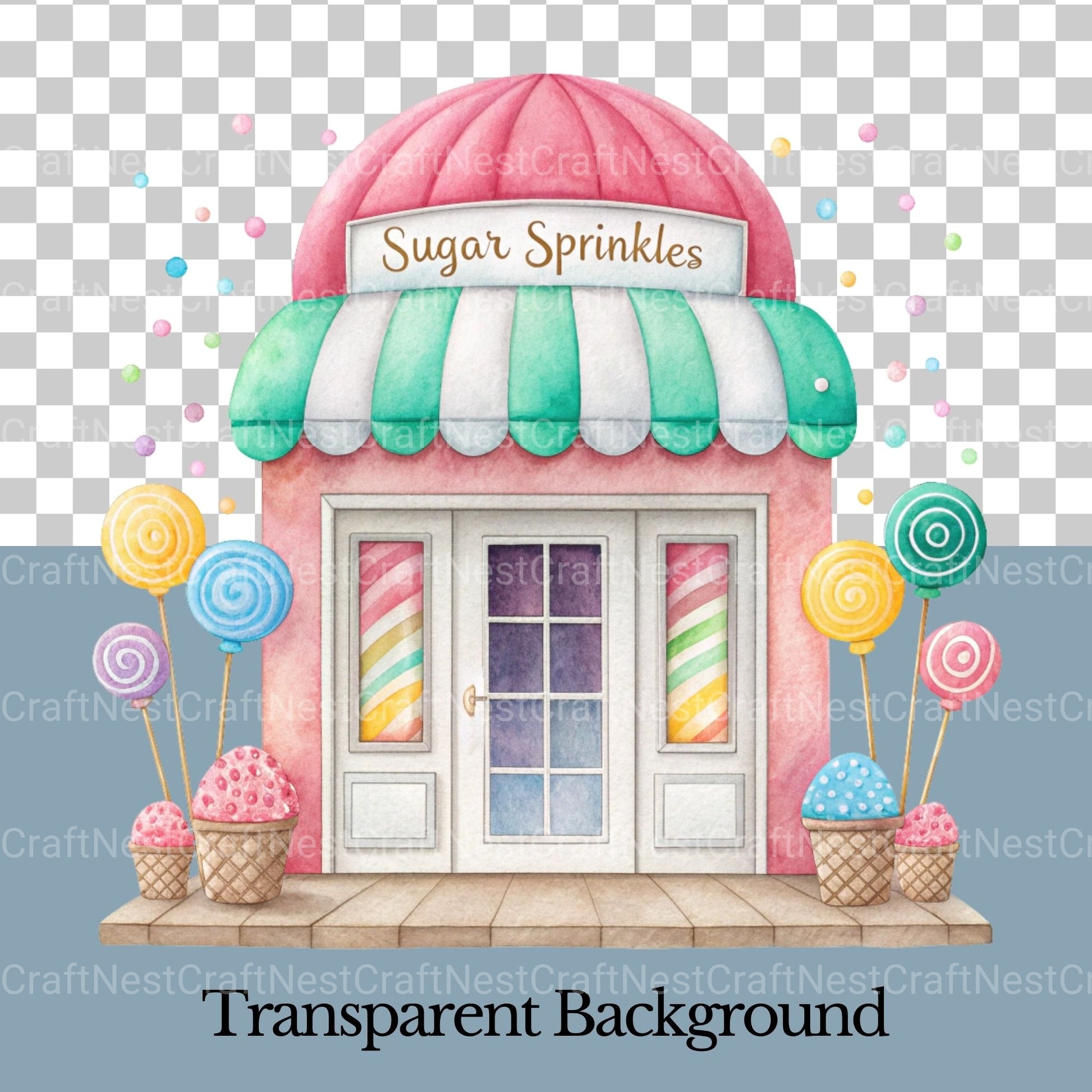 Village Shops Sweet Treats Clipart Bundle - CraftNest - Digital Crafting and Art