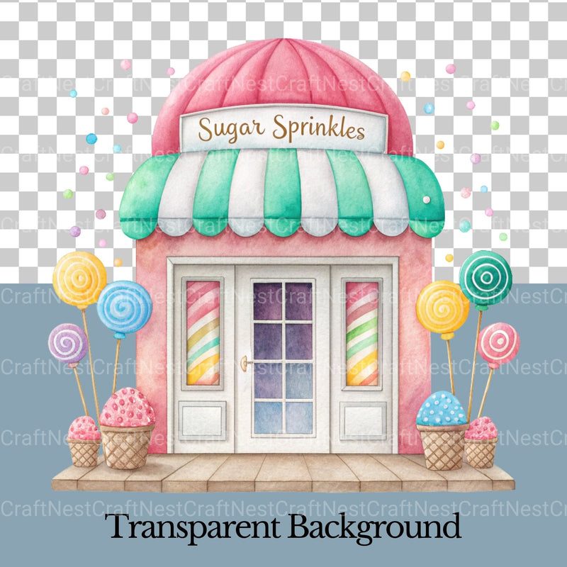 Village Shops Sweet Treats Clipart Bundle - CraftNest - Digital Crafting and Art