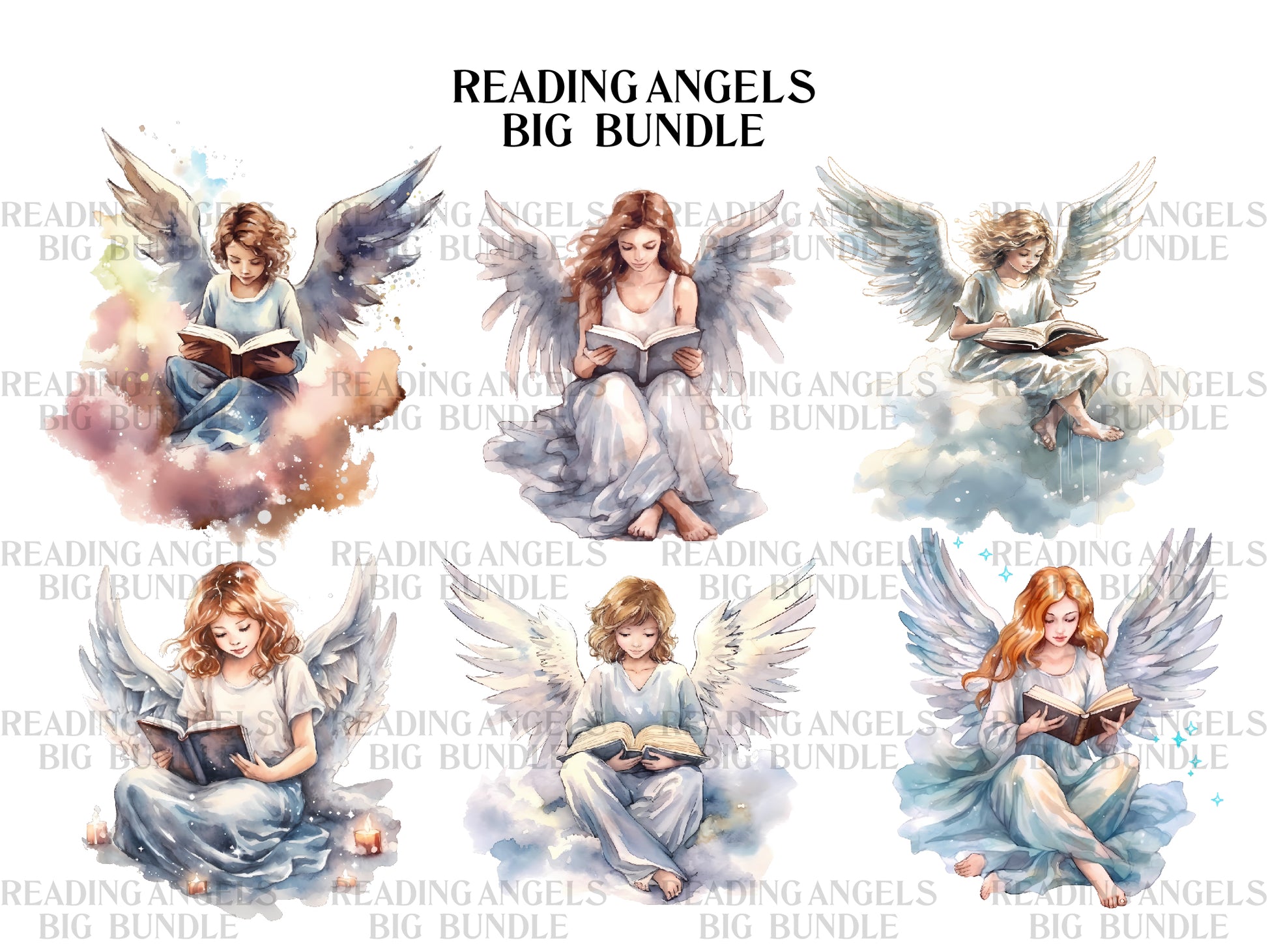 Reading Angels Clipart - CraftNest