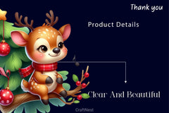 Christmas Deer Clipart Bundle 3 - CraftNest - Digital Crafting and Art