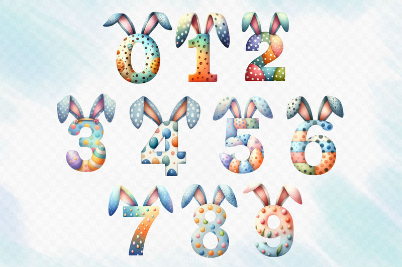 Easter Alphabet And Number Clipart Bundle 2 - CraftNest - Digital Crafting and Art