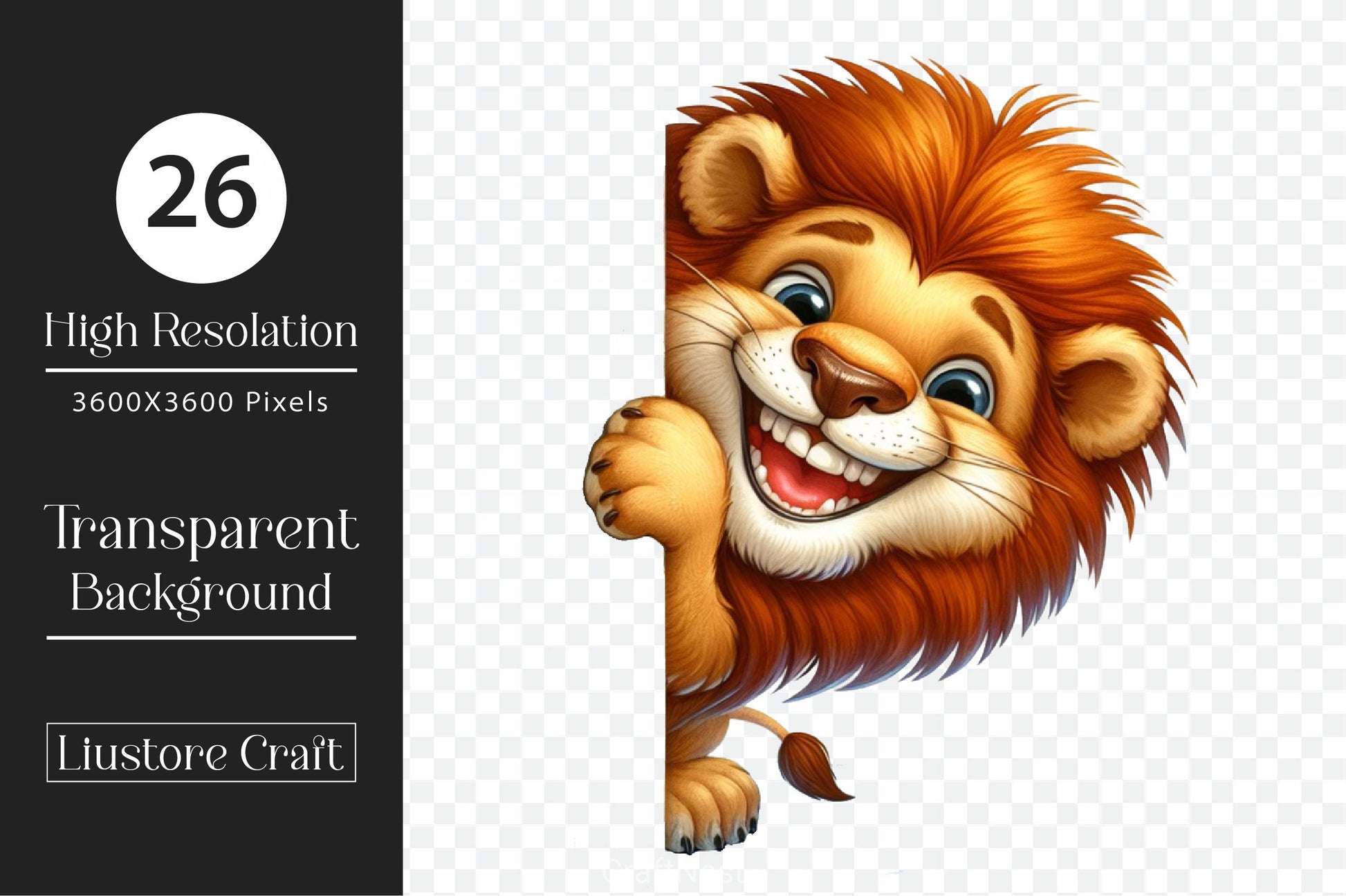 Funny Animals Peeking Around Corner Clipart Bundle 6 - CraftNest - Digital Crafting and Art