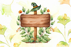 Wooden Sign Pumpkin Flower Clipart Bundle - CraftNest - Digital Crafting and Art