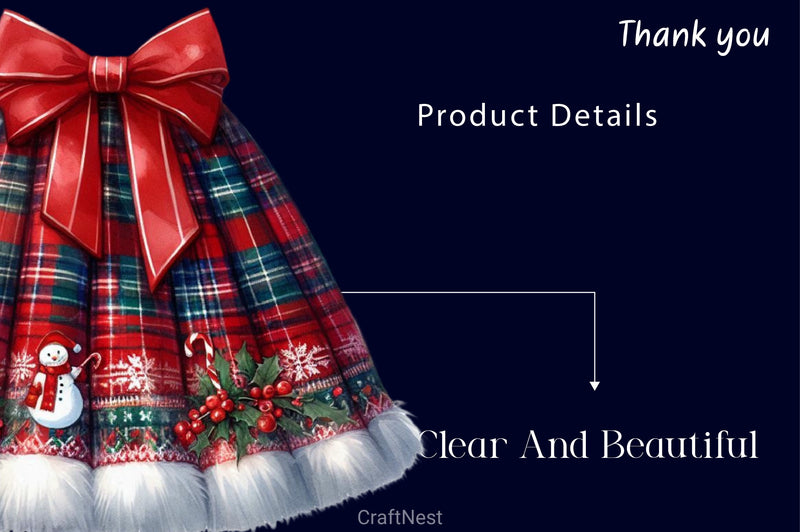 Christmas Plaid Skirt Clipart Bundle 3 - CraftNest - Digital Crafting and Art