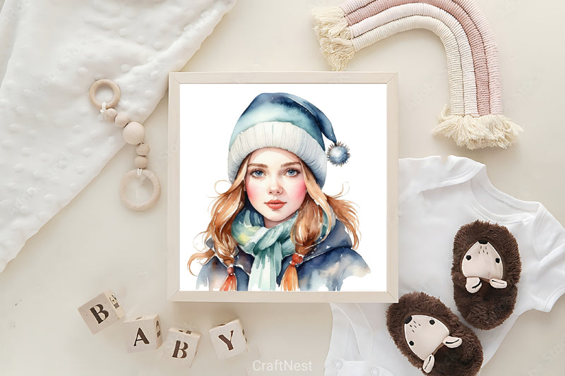 Christmas Winter Girl Clipart Bundle - CraftNest - Digital Crafting and Art