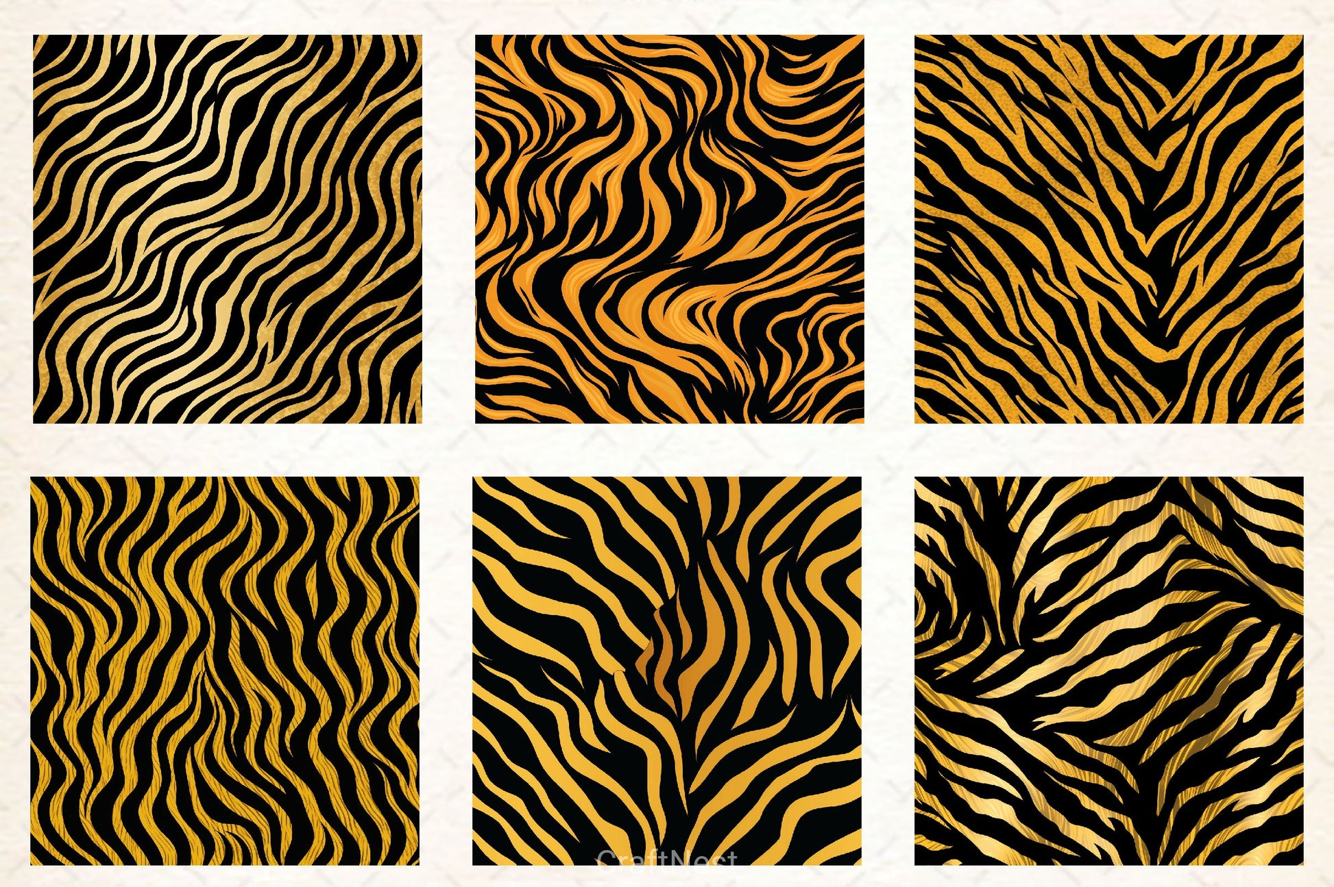 Tiger Glitter Ink Textures - CraftNest - Digital Crafting and Art