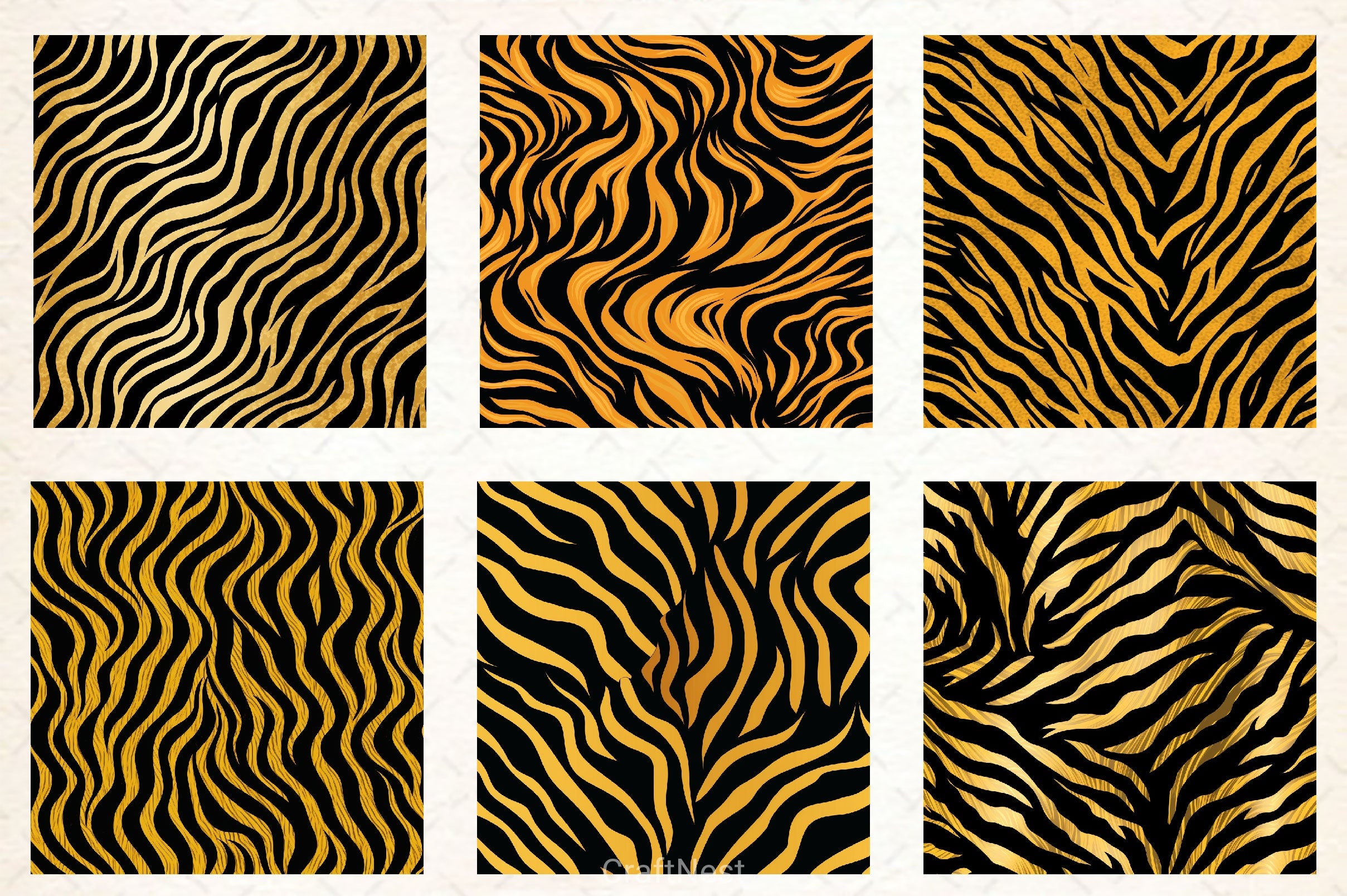 Tiger Glitter Ink Textures - CraftNest - Digital Crafting and Art