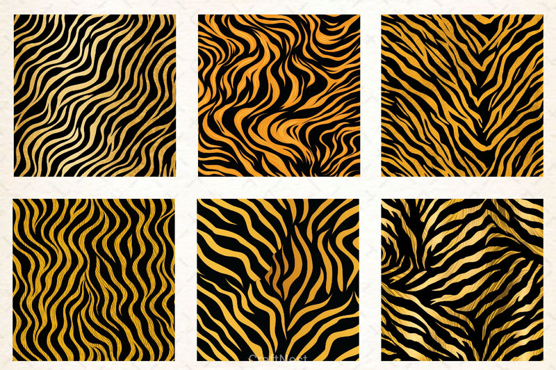 Tiger Glitter Ink Textures - CraftNest - Digital Crafting and Art