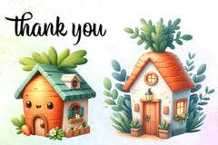Carrot House Clipart Bundle - CraftNest - Digital Crafting and Art
