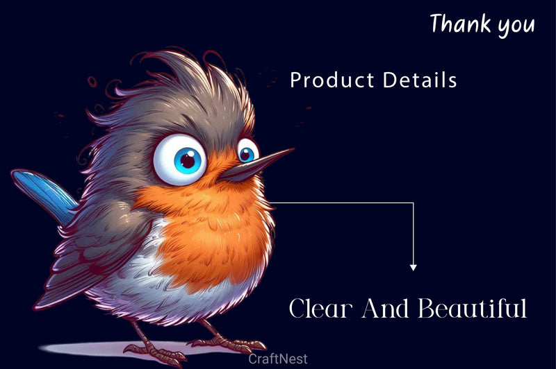 Funny American Robin Bird Clipart Bundle 2 - CraftNest - Digital Crafting and Art