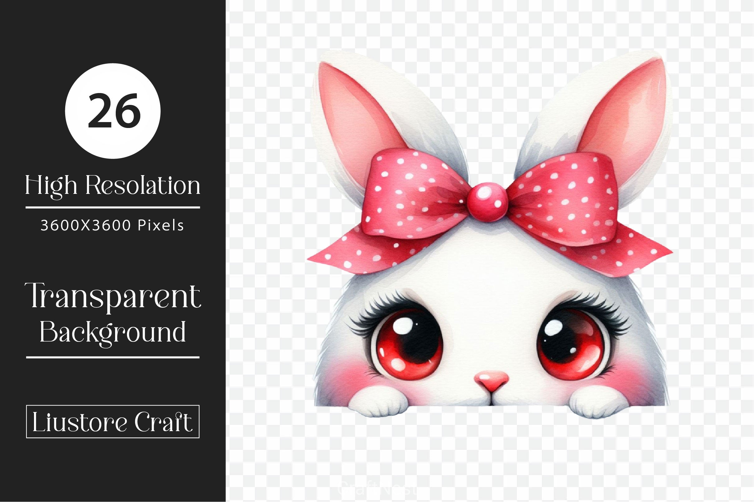 Easter Bunny Peeking Clipart Bundle 2 - CraftNest - Digital Crafting and Art