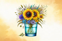 Sunflowers Clipart Bundle 2 - CraftNest - Digital Crafting and Art