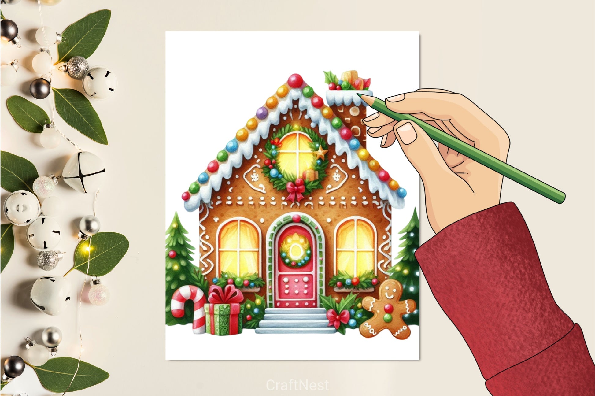 Christmas Gingerbread House Clipart Bundle - CraftNest - Digital Crafting and Art