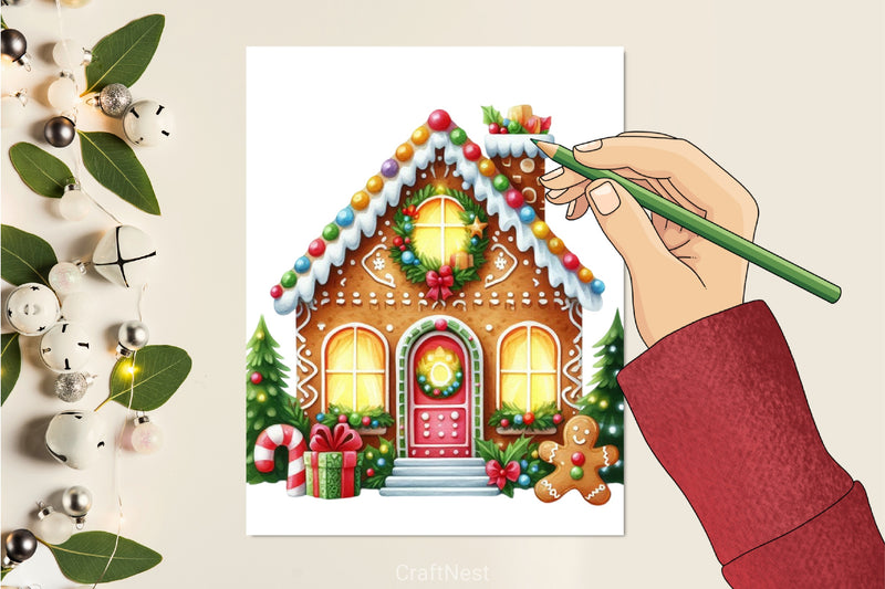 Christmas Gingerbread House Clipart Bundle - CraftNest - Digital Crafting and Art
