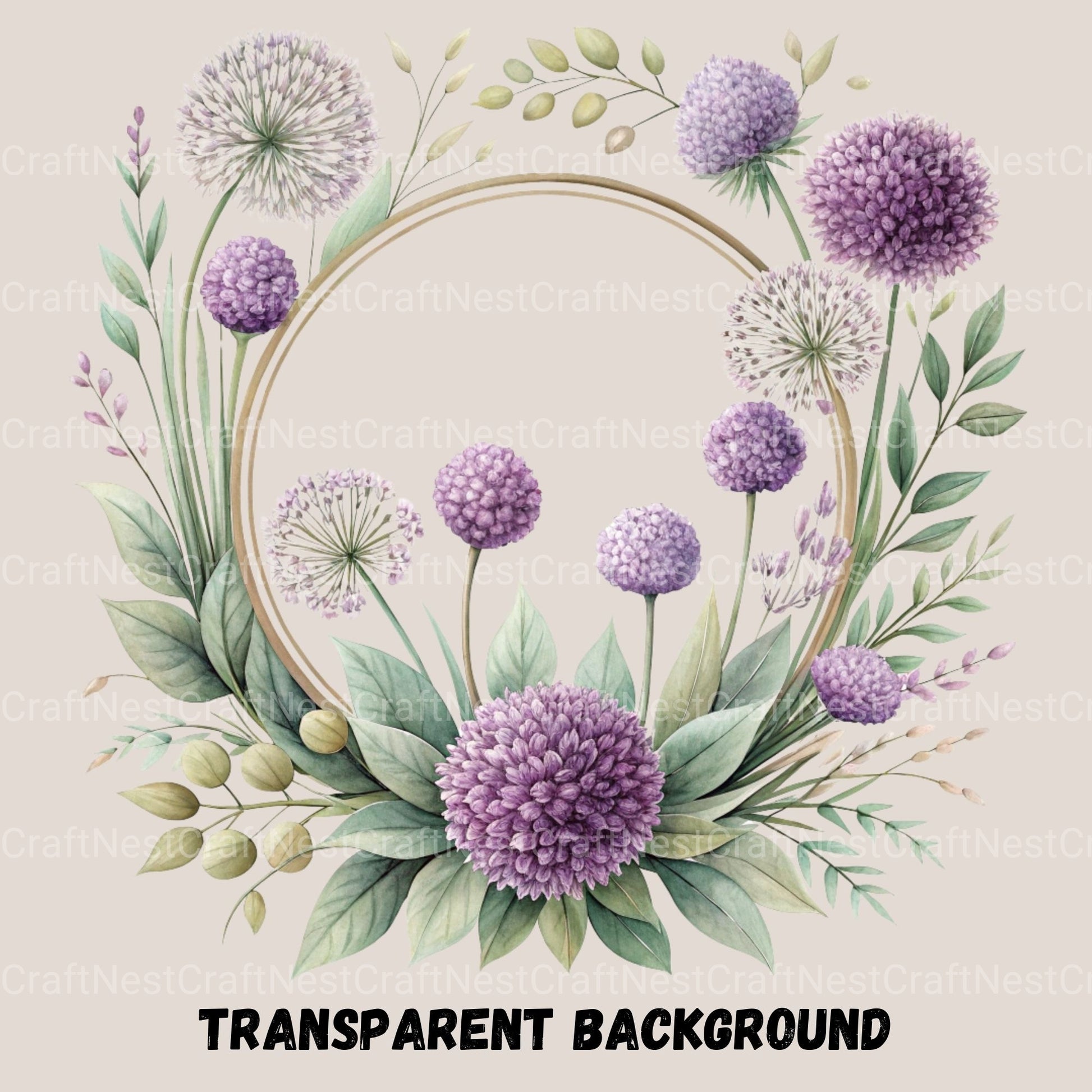 Purple Floral Frames Clipart Bundle - CraftNest - Digital Crafting and Art